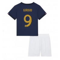 Fotbalové Dres Francie Olivier Giroud #9 Dětské Domácí MS 2022 Krátký Rukáv (+ trenýrky)